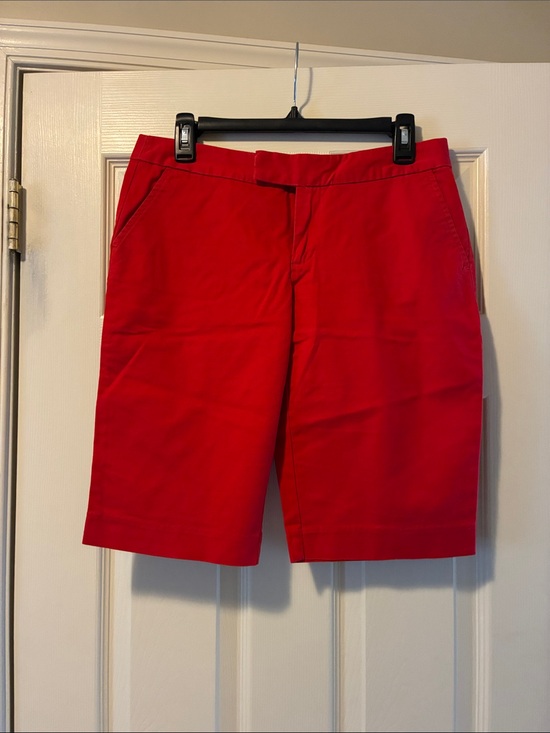 Banana Republic Factory Pants - Banana Republic Factory Red Classic Flat-Front Bermuda Shorts